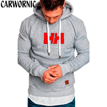 CARWORNIC 2019 Bodybuilding Sweatshirt Men New Hoodies Long Sleeve Solid Hoodie Mens Fitness Streetwear Muscle Outwear Male