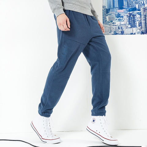 Pioneer camp new winter thick fleece sweatpants men brand clothing letter embroidery warm trousers male quality pants AZZ801373
