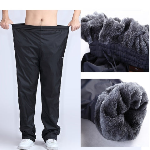 Gradnwish Plus Size 4XL 5XL 6XL Heavyweight Pants Men  Winter Mens Fleece Pants Large Size Warm Thick Pants Men Active,PA782